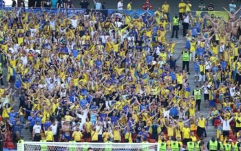 UEFA ukarała Ukrainę za antyrosyjski transparent podczas meczu we Wrocławiu