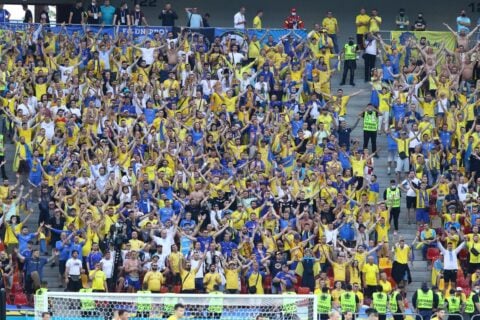 UEFA ukarała Ukrainę za antyrosyjski transparent podczas meczu we Wrocławiu