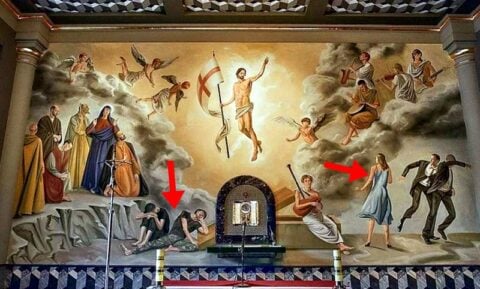 Łukaszenka zaczął cenzurować freski w kościołach! (FOTO)