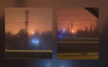 Łuna pożaru nad miastem! Ropa znów płonie - jest nagranie