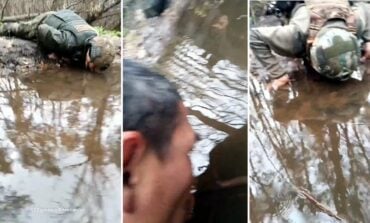 Niepotrzebne boje, ameba zrobi swoje! Armia Putina odkrywa zalety kałuż (WIDEO)