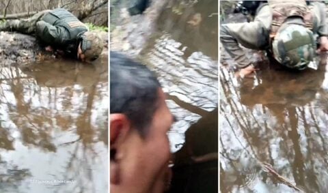 Niepotrzebne boje, ameba zrobi swoje! Armia Putina odkrywa zalety kałuż (WIDEO)