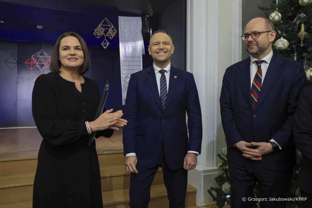 Świąteczno-noworoczne spotkanie z przedstawicielami społeczności białoruskiej. Fot: Grzegorz Jakubowski/KPRP