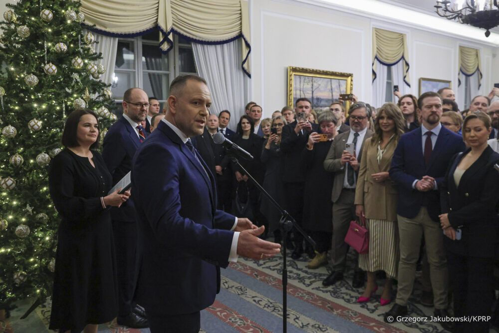 Świąteczno-noworoczne spotkanie z przedstawicielami społeczności białoruskiej. Fot: Grzegorz Jakubowski/KPRP