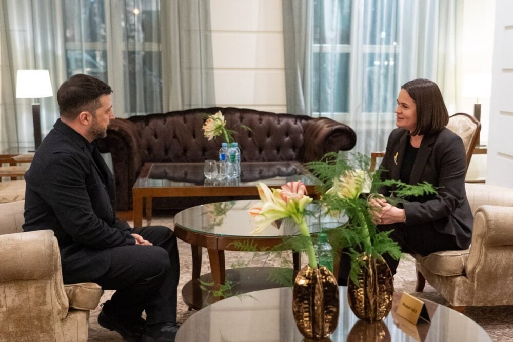 Swietłana Cichanouska i Wołodymyr Zełenski: Fot: Biuro Cichanouskiej