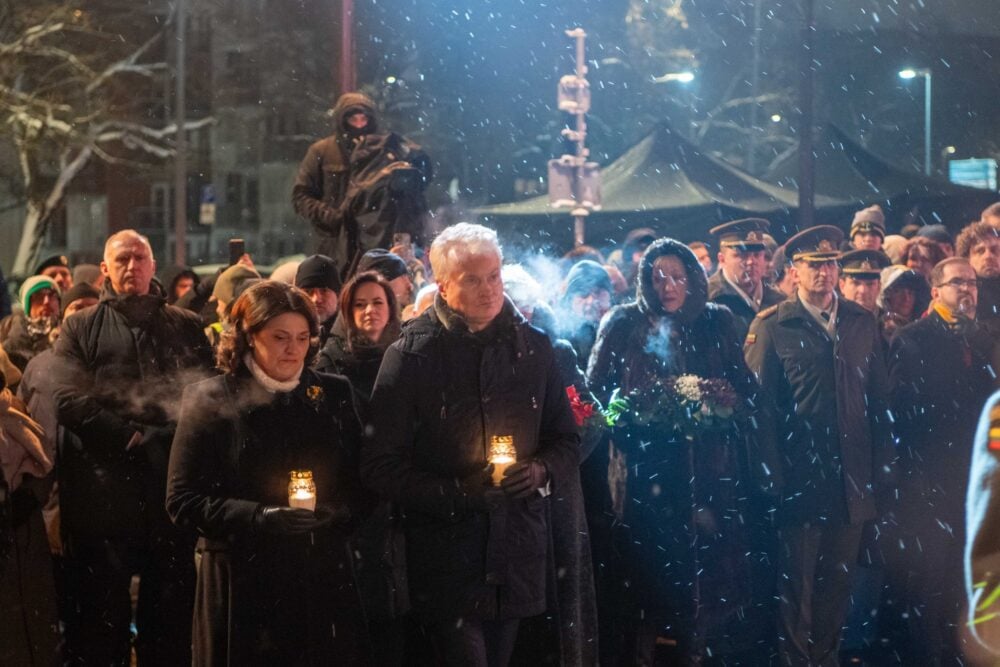 Prezydent Litwy Gitanas Nauseda z małżonką