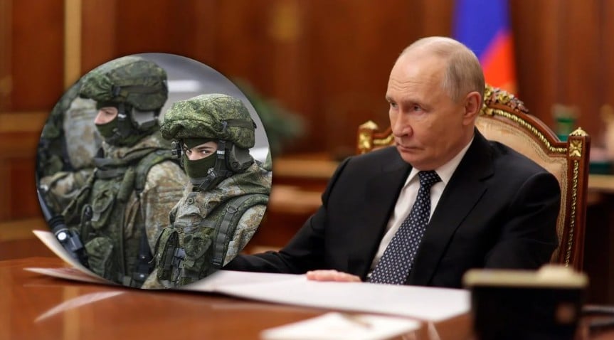 Rosjanie mają 2,5 miesiąca na zajęcie obwodu donieckiego / kolaż: Glavred, zdjęcie: kremlin.ru, Ministerstwo Obrony Rosji