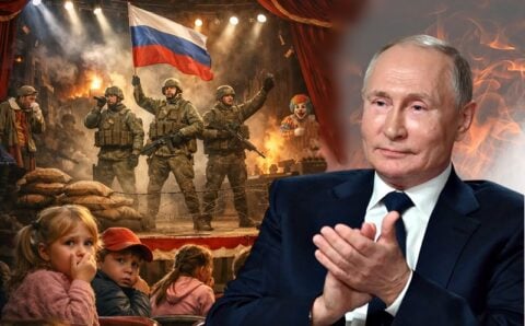 Cyrk grozy! Żołnierze Putina w roli małp i klaunów