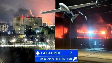 Wielka łuna nad wylęgarnią dronów! Groźne pisklęta poszły z dymem (WIDEO)