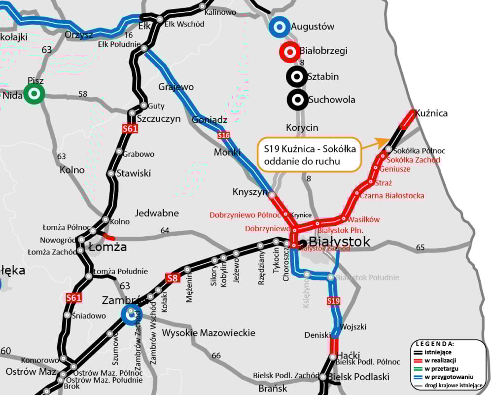 Kolejna część S19 już gotowa, fot. GDDKiA Oddział w Białymstoku
