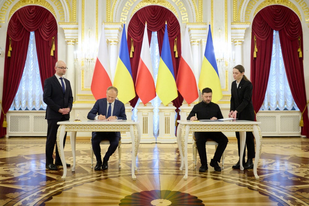 Premier Polski i prezydent Ukrainy. 