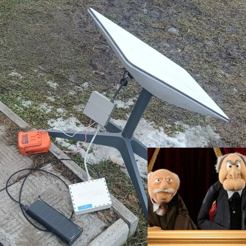 Przenośny zestaw Starlinka/Waldorf i Statler