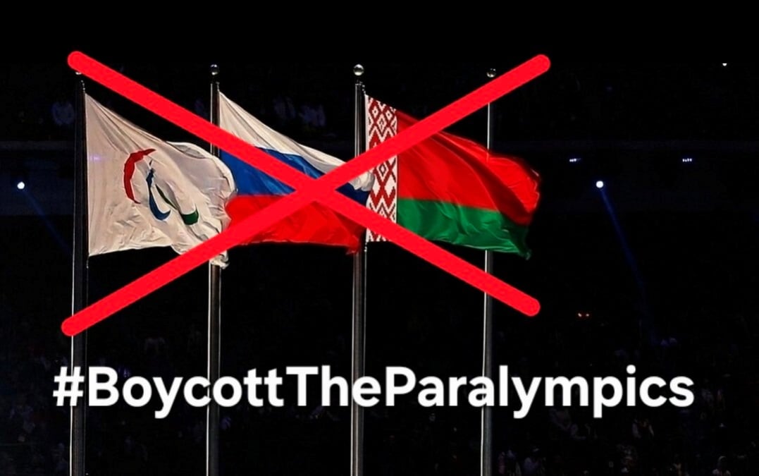 Zdjęcie symboilizujące bojkot ceremonii otwarcia Igrzysk Paralimpijskich we Włoszech