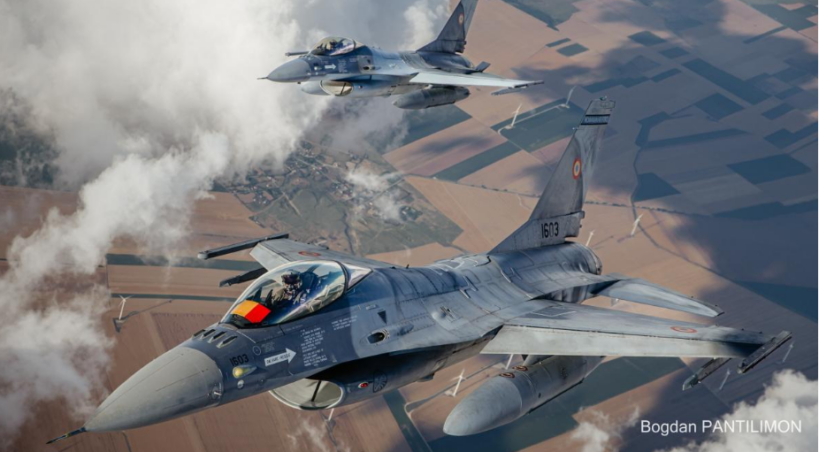 Rumuński myśliwiec F-16 Fighting Falcon. Zdjęcie: Bogdan Pantilimon, Sztab Generalny Sił Powietrznych za pośrednictwem ROAF