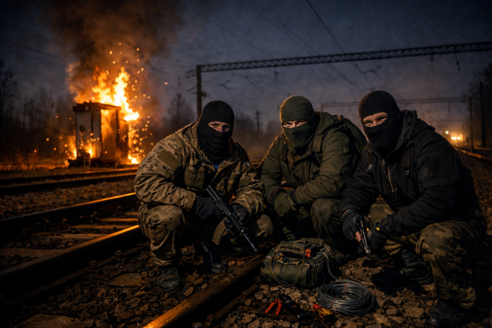 Partyzanci kolejowi. Zdjęcie ilustracyjne wykonane przez AI