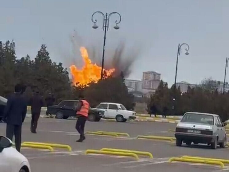 Eksplozja na lotnisku w Nachiczewanie. Zdjęcie: kadr z filmu.