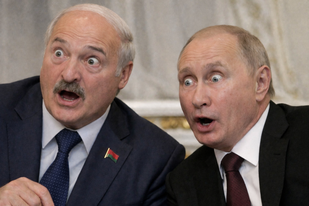 Aleksander Łukaszenka i Władimir Putin/ Fot: AI