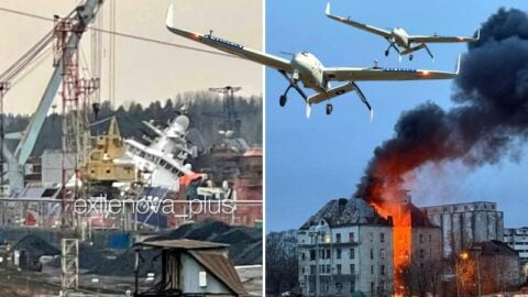 Port nad Bałtykiem płonie! Tonie lodołamacz (WIDEO)