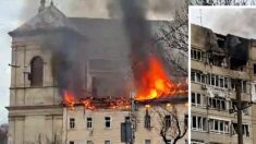 Shahedy uderzyły w centrum Lwowa! Płonie kościół i klasztor Bernardynów (WIDEO)