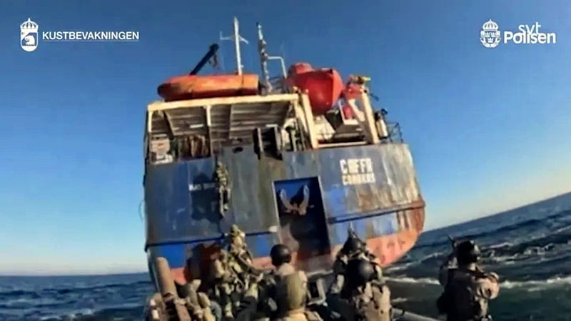 Screen z nagrania: Straż Przybrzeżna / Policja Szwecji