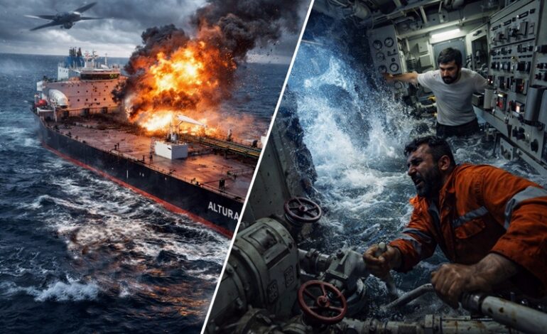 Drony uderzyły w tankowiec z ropą z Rosji! Woda wdziera się do maszynowni