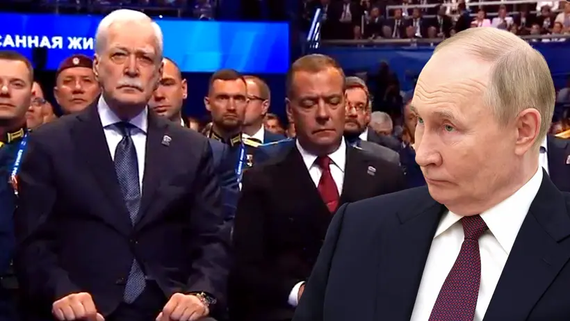 Sapał i chrapał! Putin znów uśpił Miedwiediewa (WIDEO)