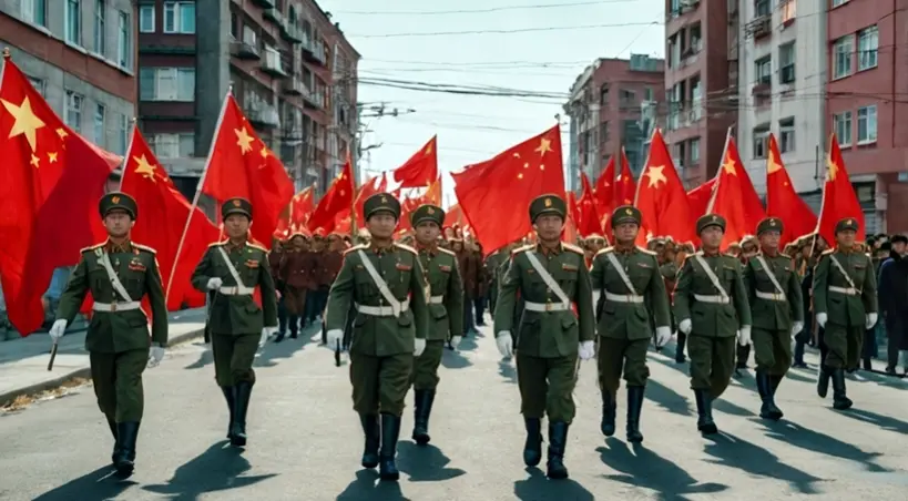 chinscy zolnierze maszeruja