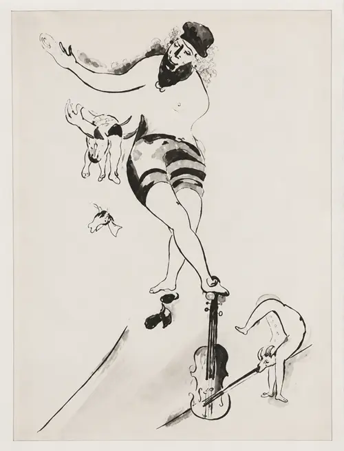 Chagall Akrobata ze skrzypcami