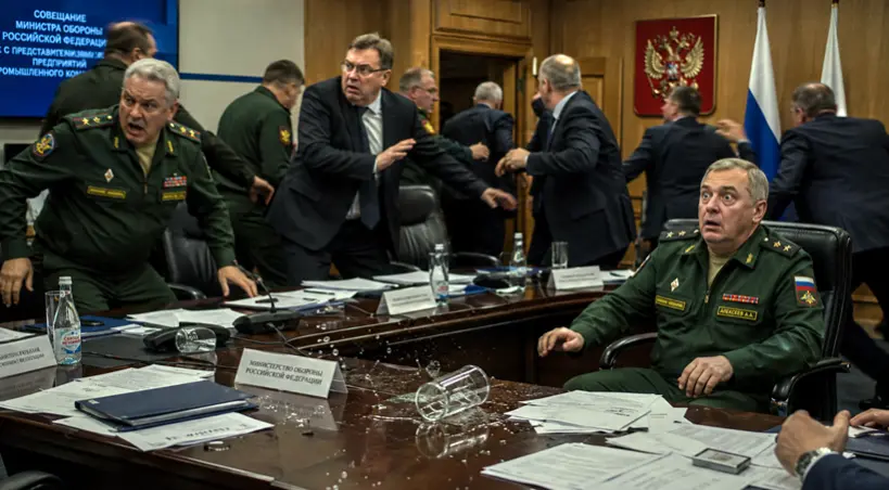 panika w czasie narady w Ministerstwie Obrony