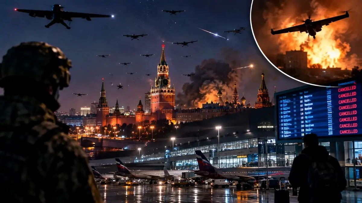 atak dronow na moskwe